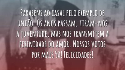 Parabéns ao casal
