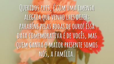 Parabéns, queridos pais