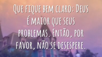 Que fique bem claro