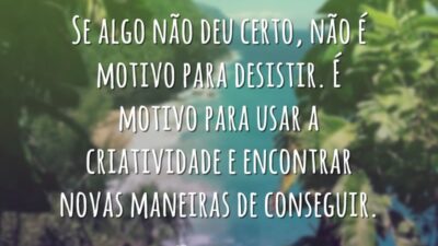 Se algo não deu certo