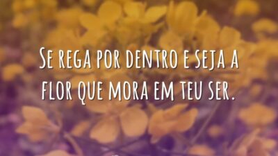 Se rega por dentro e seja a flor que mora em teu&hellip;