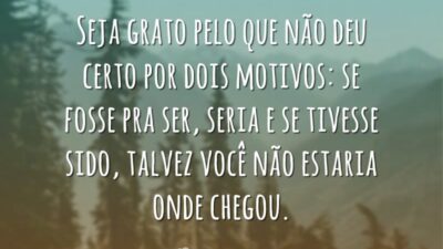 Seja grato por tudo