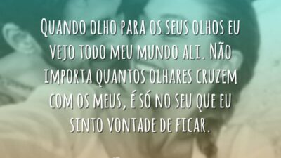 Sinto vontade de ficar