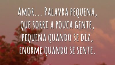 Amor, palavra pequena