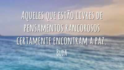 Aqueles que estão livres de pensamentos rancorosos certamente encontram a paz.