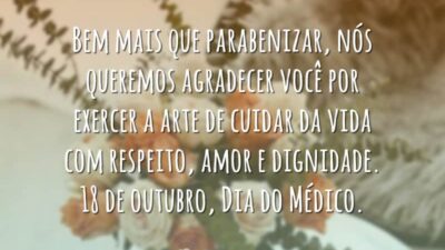 Bem mais que parabenizar