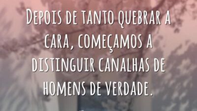 Depois de quebrar a cara