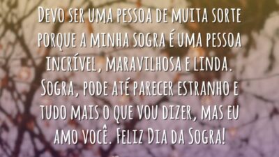Devo ter muita sorte