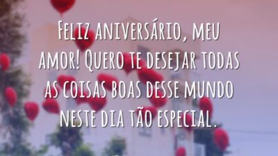 Feliz aniversário, meu amor