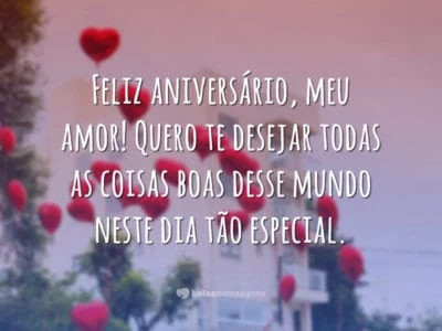 Feliz aniversário, meu amor