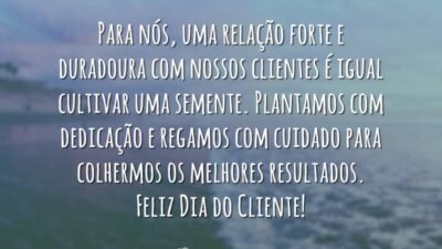 Para nós, uma relação forte e duradoura com nossos clientes é igual&hellip;