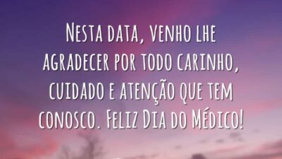 Nesta data, venho agradecer