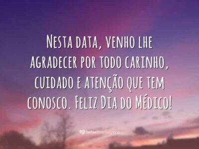 Nesta data, venho agradecer