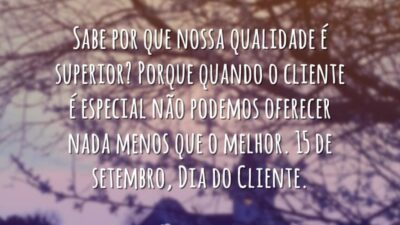 Sabe por que nossa qualidade é superior? Porque quando o cliente é&hellip;