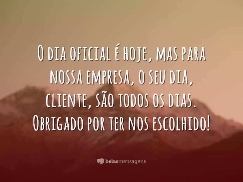 Frases de Dia do Cliente - Belas Mensagens