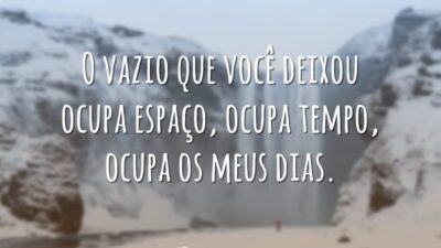 O vazio que você deixou