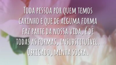 Obrigado, minha sogra