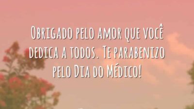 Obrigado pelo amor dedicado