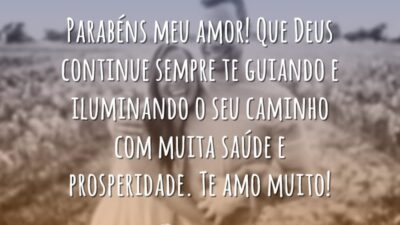Parabéns, te amo muito
