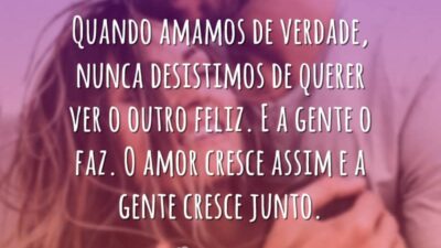Quando amamos de verdade, nunca desistimos de querer ver o outro feliz.&hellip;