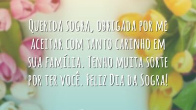 Querida sogra, obrigada