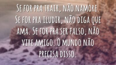 Se for pra trair