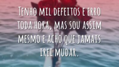 Tenho mil defeitos e erro toda hora, mas sou assim mesmo e&hellip;