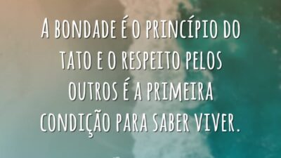 A bondade é o princípio