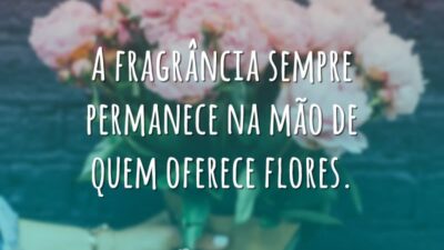 A fragrância sempre permanece