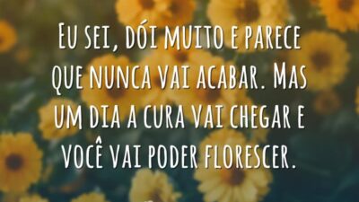 Eu sei, dói muito e parece que nunca vai acabar. Mas um&hellip;
