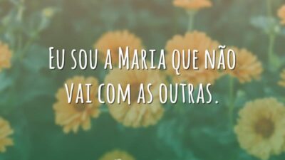 Eu sou a Maria que não vai com as outras.