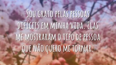Sou grato pelas pessoas difíceis em minha vida. Elas me mostraram o&hellip;