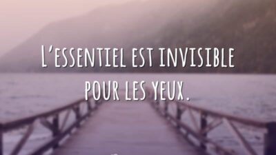L’essentiel est invisible pour les yeux. (O essencial é invisível aos olhos.)