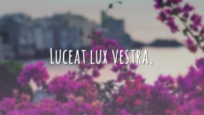 Luceat lux vestra. (Deixe sua luz brilhar.)