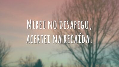 Mirei no desapego, acertei na recaída.
