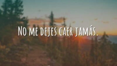 No me dejes caer jamás. (Nunca me deixes cair.)