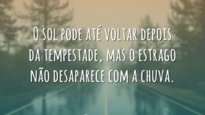 O sol pode até voltar depois da tempestade, mas o estrago não&hellip;