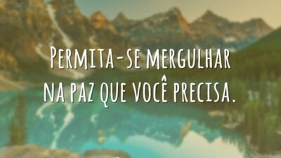 Permita-se mergulhar