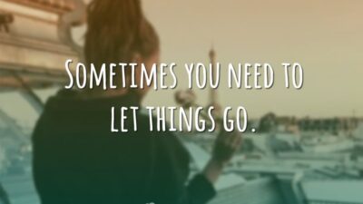 Sometimes you need to let things go. (As vezes você precisa deixar&hellip;