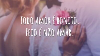 Todo amor é bonito. Feio é não amar.