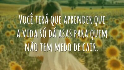 Você terá que aprender que a vida só dá asas para quem&hellip;