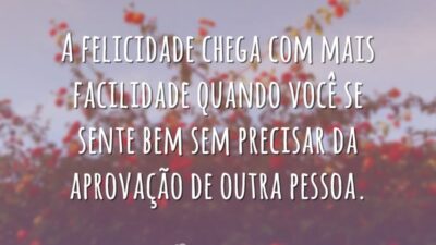 A felicidade chega com mais facilidade quando você se sente bem sem&hellip;