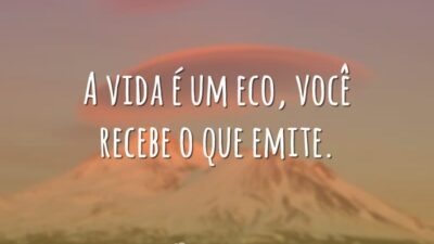 A vida é um eco, você recebe o que emite.