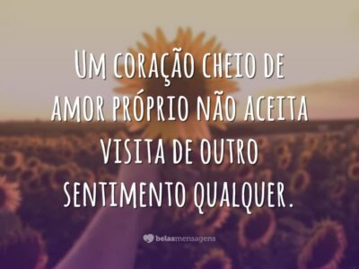 Coração cheio de amor próprio