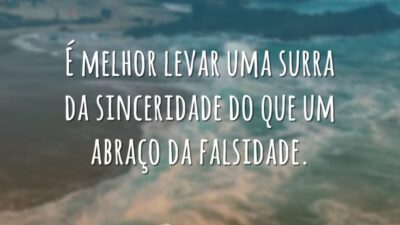 É melhor levar uma surra da sinceridade do que um abraço da&hellip;