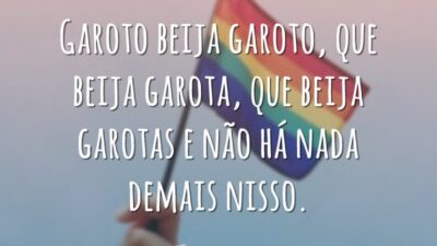 Garoto beija garoto, que beija garota, que beija garotas e não há&hellip;