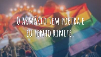 O armário tem poeira e eu tenho rinite.