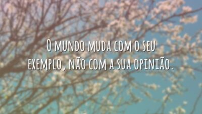 O mundo muda