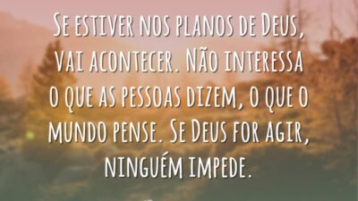 Se estiver nos planos