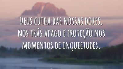 Deus cuida das nossas dores, nos trás afago e proteção nos momentos&hellip;